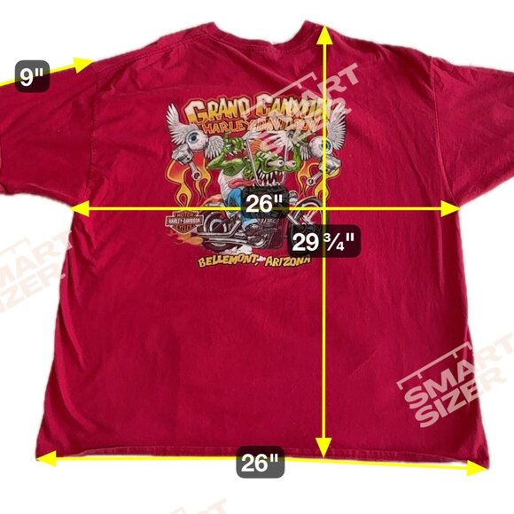 Rare!! Harley-Davidson Rat Fink Shirt Grand Canyon Arizona XXL 3XL 2018 Red - Picture 3 of 4